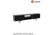 CHARCOAL/BLACK FOIL AND PVC VERONA TV STAND 450X1720X316MM