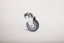 GREY RUBBER BOLT HOLE CASTOR 100MM