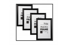 PHOTO FRAME CERTIFICATE BLACK PLASTIC  SET 4PCE
