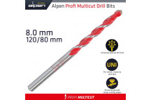 ALPEN MULTICUT DRILL BIT 8MMX120MM