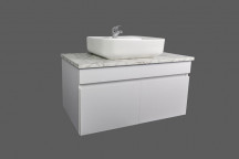WHITE WALL HUNG NILE CABINET WITH TOP 900X460X440MM