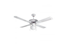 EUROLUX WHITE 52INCH 1 LIGHT CEILING FAN