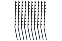 NTEK BLACK ANGLE SQUARE TUBE 8 LINE ELECTRIC FENCE BRACKET 10 PER PACK