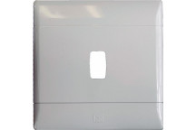 CBI WHITE 1 LEVER GRID PLATE 100X100