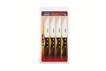 TRAMONTINA STEAK KNIFE SET JUMBO 4PC POLY BROWN