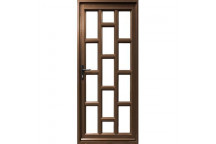 BRICK FRAME FULL GLASS DOOR ALUMINIUM BRONZE 900X2100MM