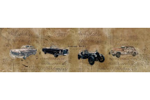 DECOUPAGE DRUM CLASSIC CAR CHRONICLES 600X1400MM