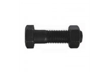 BLACK HEXAGON BOLTS AND NUTS M24X200MM P2