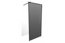 AQUA DOR BLACK SMOKED GLASS PYRENEES SHOWER SCREEN 900X2000X8MM