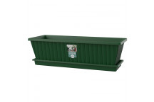 SEBOR DARK GREEN PLASTIC WINDOW PLANTER 50CM