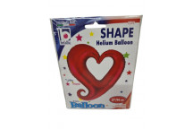 BALLOON PARTY  15566P 37\'   HOLLOW HEART  FOIL 94CM