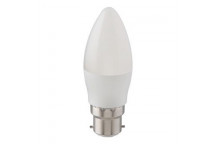 EUROLUX LED CANDLE BULB B22 WARM WHITE OPAL 7W 240V
