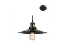 EUROLUX BLACK FARMHOUSE PENDANT LIGHT 260MM