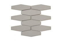 GLOBAL STONE LONG HEXAGONAL WHISPER GREY GLASS MOSAIC 300X300MM