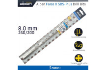 ALPEN FORCE X 8.0 X 260/200 SDS-PLUS DRILL BIT X4 CUTTING EDGES