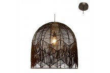 EUROLUX TOULON RATTEN BLACK LIGHT PENDANT