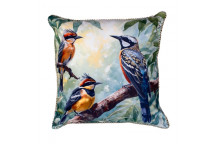 BARBETS BLUE AND YELLOW SCATTER CUSHION 60X60CM