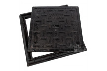 MANHOLE GREY IRON COVER AND FRAME LIGHT DUTY 265X265MM 9KG