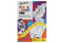 BOOK COLOURING CRAFT MMKC0222 COLOUR DRAW PUZZLES 28 SHEETS  A4