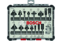 BOSCH 15 PIECE MIXED CLASSIC STARTER ROUTER BIT SET