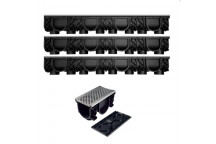 CHANNEL DRAIN QUALIDRAIN LITE GREY 3M PACK GRATE SEAQUAL.