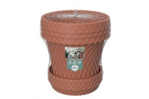 SEBO NAMIB DUNE PLASTIC POT AND SAUCER SET 15CM