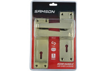 BOLTFIX VICTORIAN SCROLL LOCK SET STAIN NICKEL 6INCH SAMSON.