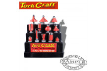 TORK CRAFT 12PIECE PLASTIC BOX ROUTER BIT SET