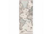 DOOR SIZE WORLD MAP NON TEAR DECO 2050X815MM