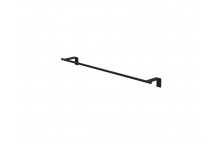 DEMI BLACK SINGLE TOWEL RAIL 600MM
