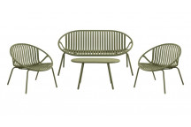 LISBON PLASTIC AND METAL SAGE LOUNGE SET