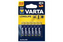 VARTA BATTERY LONGLIFE AAA 4PP+2