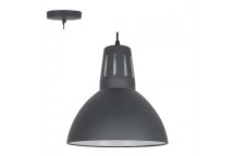 EUROLUX 1XE27 BLACK STEEL PENDANT LIGHT