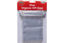 CRAFT ORGANZA GIFT BAG SILVER 15X10CM