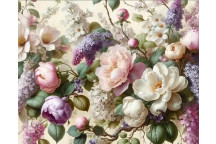 PEONY ARRANGEMENT DECOUPAGE A4