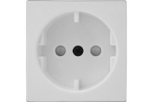 WHITE NO EARTH SHUCKO SOCKET DUCTING MODULE