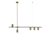 BRIGHTSTAR BLACK AND GOLD METAL PENDANT LIGHT WITH NO LIGHT