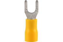 RUWAG PRE-INS SPADE TERMINAL YELLOW 6MM 8 PER PACK