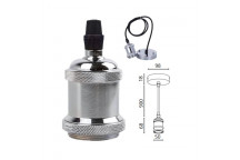 OLITE GUN METAL SINGLE HOLDER E27 PENDANT 900MM