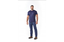DROMEX NAVY BLUE 100% POLYESTER CREW NECK QUICK DRY T-SHIRT 2XLARGE