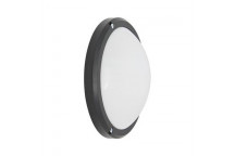 EUROLUX BLACK ROUND BULKHEAD WITH ACRYLIC LENS 15W