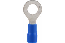 RUWAG PRE-INS RING TERMINAL BLUE 6MM 25 PER PACK