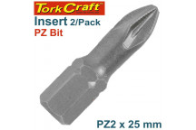 POZI.2 X 25MM INS.BIT 2/CARD