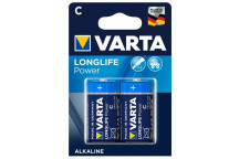 VARTA LONGLIFE POWER BATTERY C 2 PER PACK