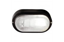 BRIGHTSTAR BLACK PVC OVAL BULKHEAD WITH GLASS