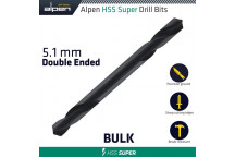 ALPEN HSS SUPER DRILL BIT DOUBLE ENDED 5.1MM BULK