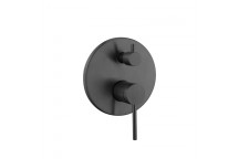 BIJIOU GUNMETAL EVON CONCEALED BATH AND SHOWER MIXER WITH DIVERTER