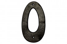 BLACK PLASTIC HOUSE NUMBER NO.0 190MM