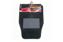 CAR MAT POLYESTER SQUARE BLACK 4PC