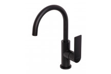 MIXER BASIN GOOSENECK SILK BLACK BLUTIDE